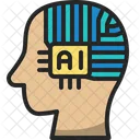 Cabeza Inteligencia Artificial Ai Icono