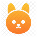 Cabeza De Conejo Benigna Zanahoria Icono