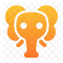 Cabeza De Elefante Tronco Marfil Icono