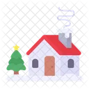 Cabin House Christmas Icon