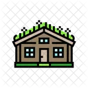 Cabin Green Roof Icon