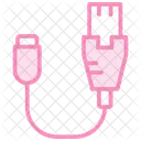 Cable Duotone Line Icon Icon