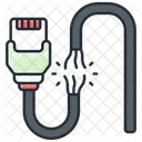 Cable de alimentación roto  Icono