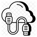 Cable De Datos En La Nube Conector En La Nube Computacion En La Nube Icono