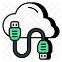 Cable De Datos En La Nube Conector En La Nube Computacion En La Nube Icon