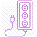 Cable De Extension Fuente De Alimentacion Extension De Alimentacion Icono