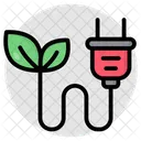 Cable Electrico Enchufe Ecologico Interruptor Electrico Icono