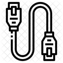 Cable Ethernet Componente De Cableado Lan Icono