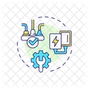 Cable Layout Installation Telecommunication System Icon