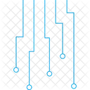 Cables de circuito azul  Icono