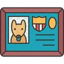 Cachorro Policia Certificado Icon