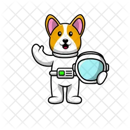 Lindo cachorro astronauta  Ícone