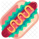 Cachorro Quente Salsicha Fast Food Ícone