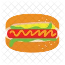 Cachorro Quente Salsicha Fast Food Ícone