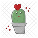 Cacto com amor  Ícone