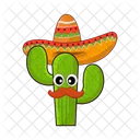 Personagem de cacto México  Ícone