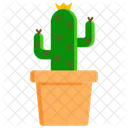 Cactus Flowerpot Fresh Icon