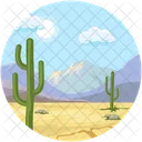 Cactus Desert Mountains Icon