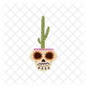 Cactus Maceta Calavera Icono