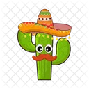 Cactus mexico character  Icon