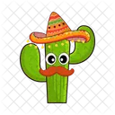 Cactus mexico character  Icon