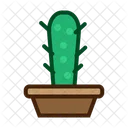 Kaktus Flat Copy Cactus Plant Symbol
