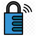 Cadeado Seguranca Senha Iot Lock Safe Proteger Internet Things Ícone
