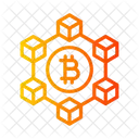 Cadena De Bloques Bitcoin Cripto Icono