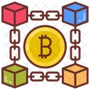 Cadena De Bloques Red Blockchain Blockchain Publica Icono