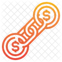 Cadena de moneda  Icono