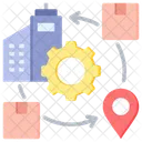 Cadena De Suministro Empresa Gestion Icono