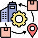Cadena De Suministro Empresa Gestion Icono