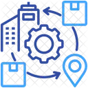 Cadena De Suministro Empresa Gestion Icono