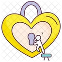 Cadenas Coeur Securite Cadenas De Protection Icon