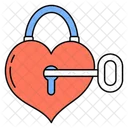 Amour Cadenas Coeur Icône