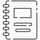 Caderno Escrita Paginas Ícone