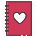 Caderno Amor Dia Dos Namorados Ícone