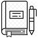 Caderno Bloco De Notas Diario De Bordo Ícone