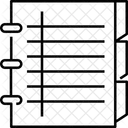 Caderno Nota Roteiro Ícone