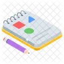 Caderno De Esbocos Album De Recortes Desenho Ícone