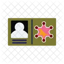 Policial Caderno Carteira De Identidade Carteira De Identidade Ícone