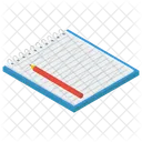 Caderno Livro Didatico Bloco De Desenho Ícone