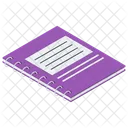 Caderno Bloco De Notas Registro Ícone