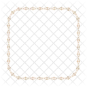 Cadre Carré Bordure Dorée  Icône