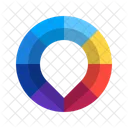 Ensemble Dicones De Roue Chromatique Vibrant Hue Complet Icône