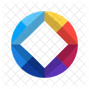 Ensemble Dicones De Roue Chromatique Vibrant Hue Complet Icône