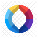 Ensemble Dicones De Roue Chromatique Vibrant Hue Complet Icône