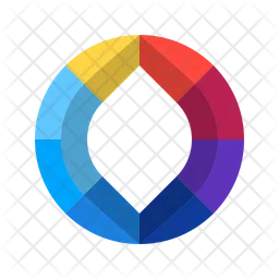 Cadre de roue chromatique  Icône