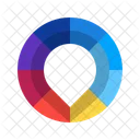 Ensemble Dicones De Roue Chromatique Vibrant Hue Complet Icône