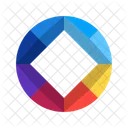 Ensemble Dicones De Roue Chromatique Vibrant Hue Complet Icône